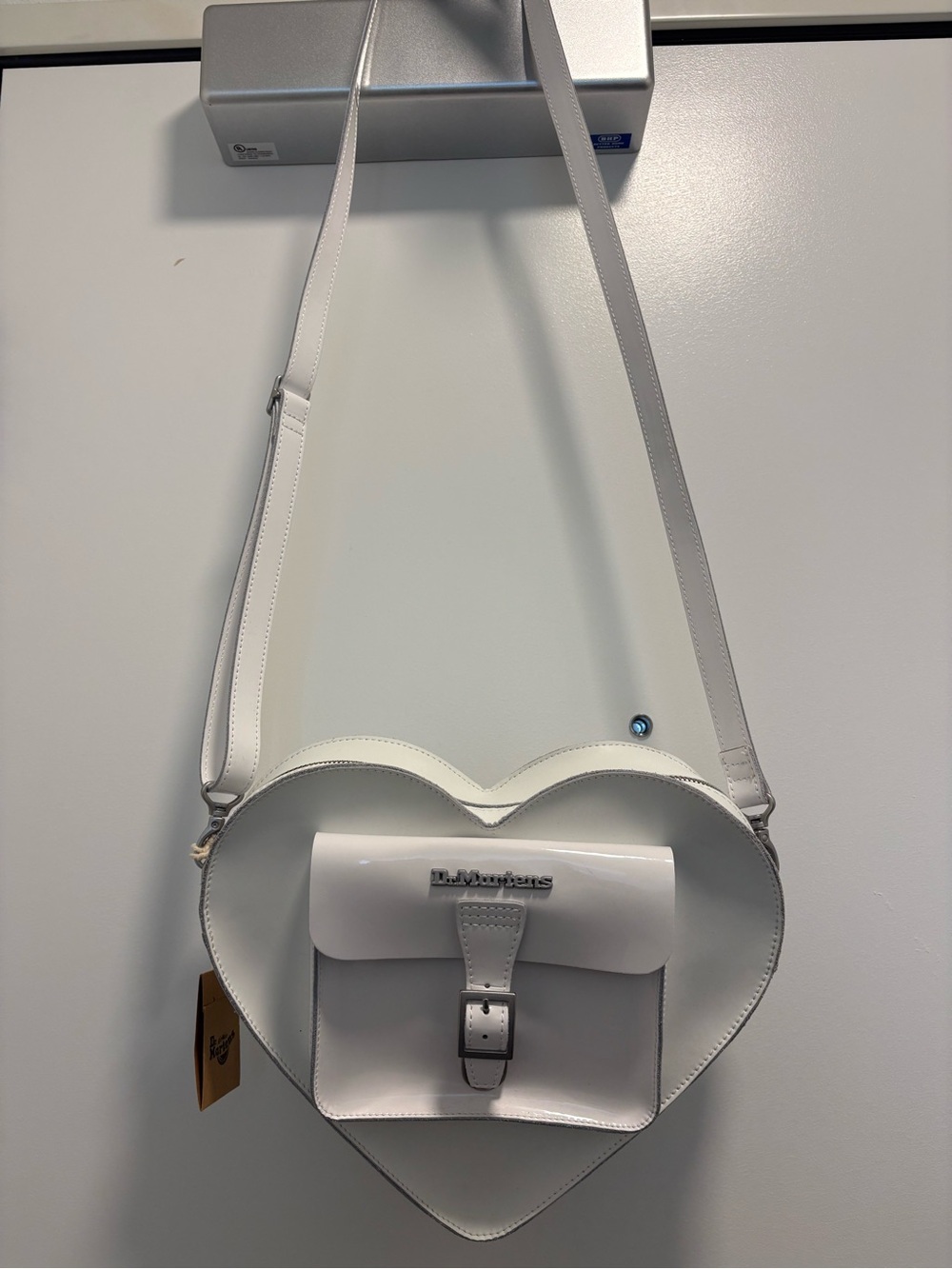 Dr. Martens White Heart Kiev Leather Backpack Crossbody AD015100 NWT